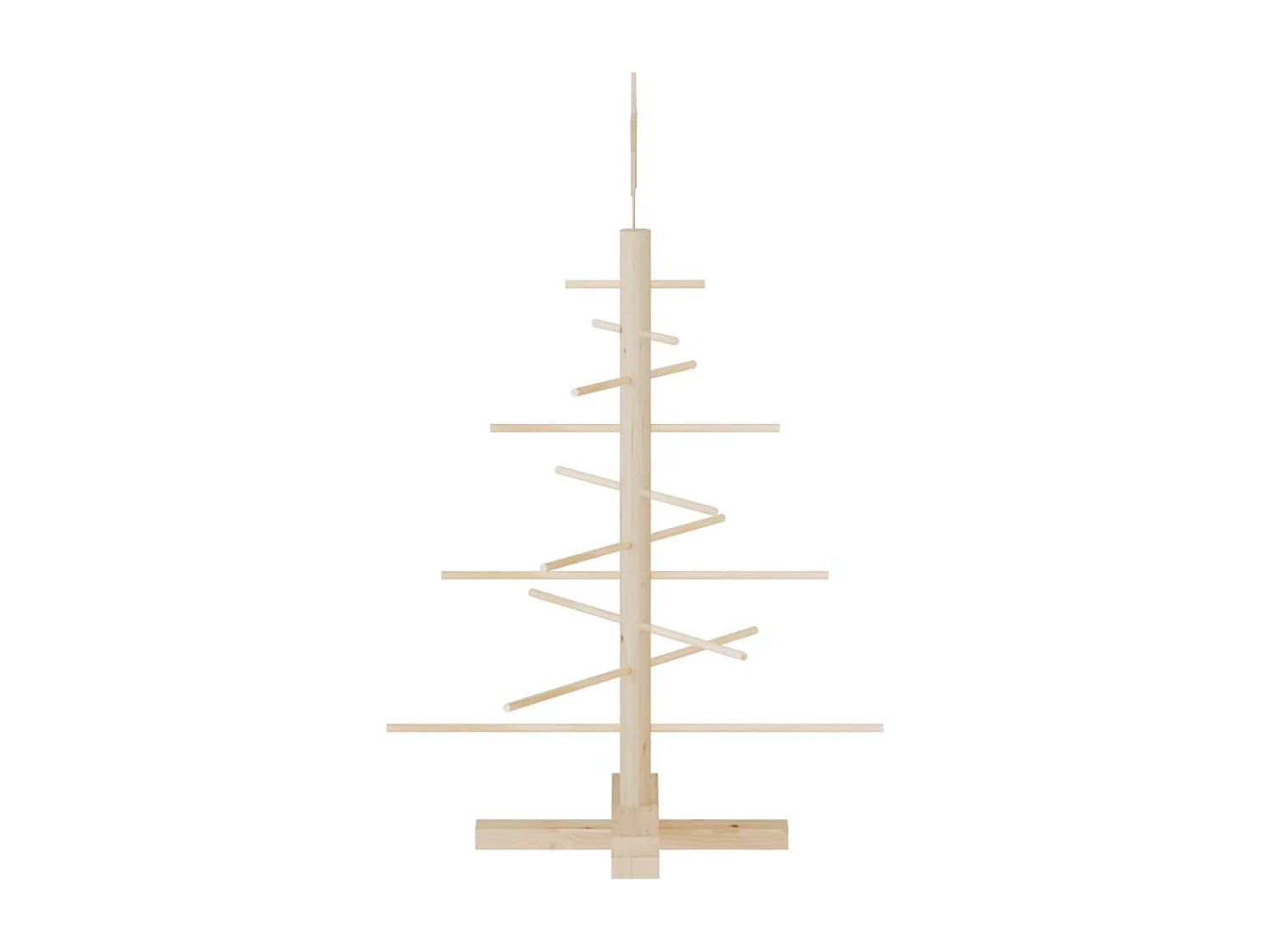 Arbre de Noël en bois pour décoration 75 cm bois massif de pin