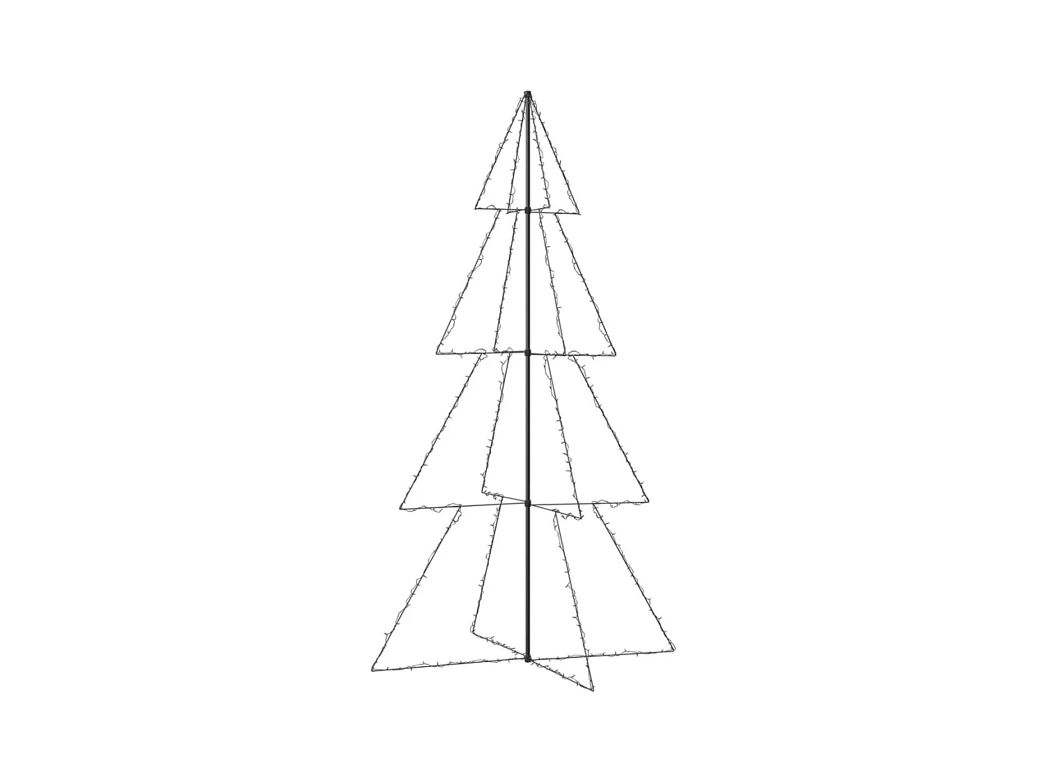 Arbre de Noël cône 360 LED d'intérieur/d'extérieur 143x250 cm
