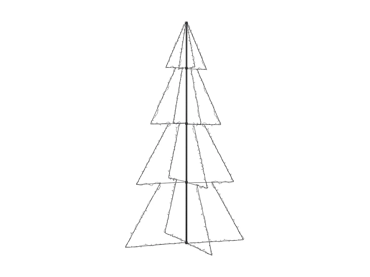 Árvore de Natal em cone 360 LEDs 143x250 cm interior e exterior