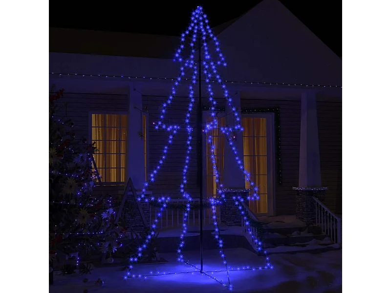 Árbol de Navidad 360 luces LED interior y exterior 143x250 cm