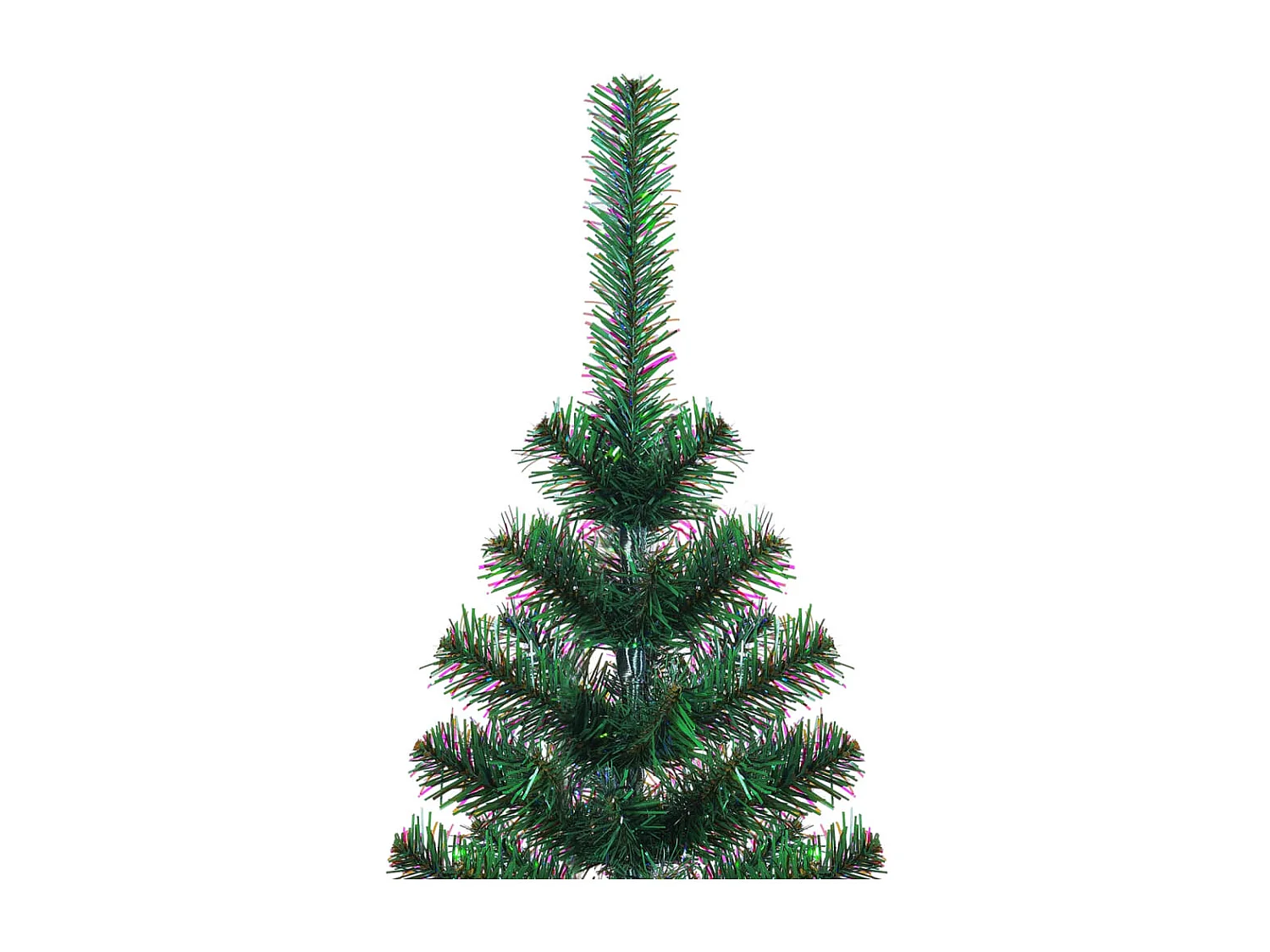 Sapin de Noël artificiel pointes iridescentes Vert 210 cm PVC