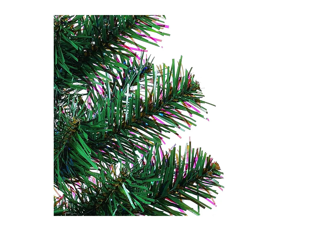 Sapin de Noël artificiel pointes iridescentes Vert 210 cm PVC