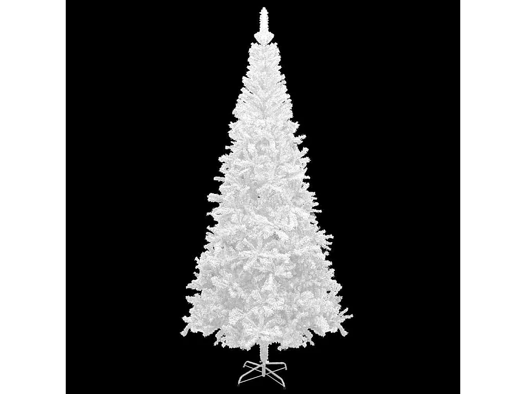 Arbre de Noël artificiel pré-éclairé et boules L 240 cm blanc
