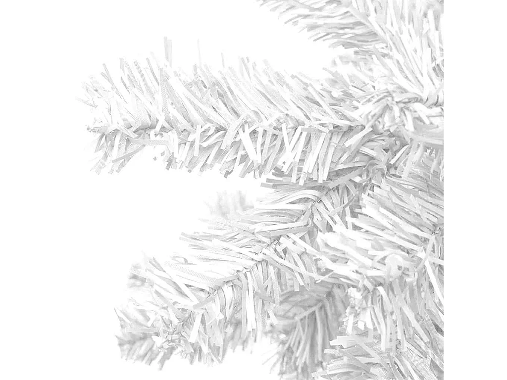 Arbre de Noël artificiel pré-éclairé et boules L 240 cm blanc