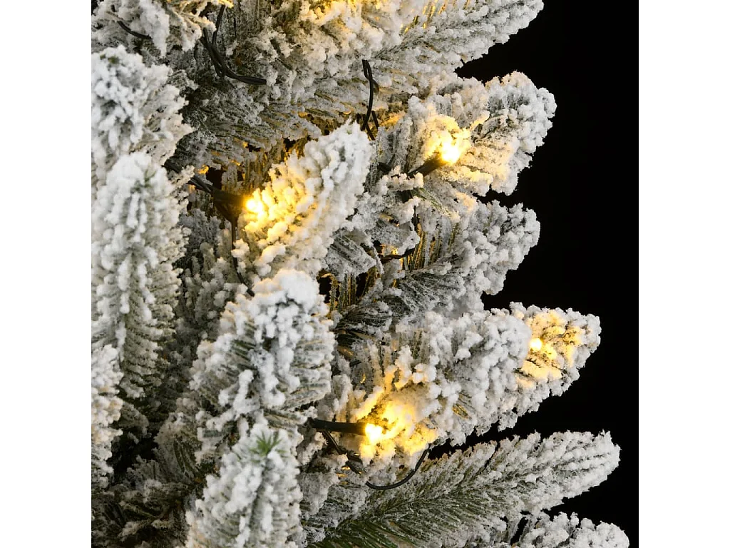 Sapin de Noël artificiel 150 LED et neige floquée 150 cm