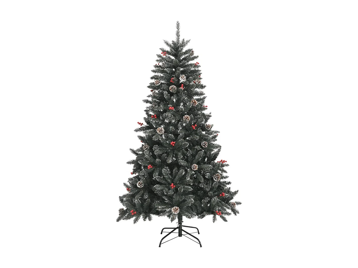 Kunstkerstboom met standaard 150 cm PVC groen