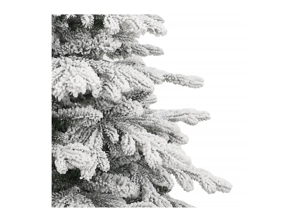 Árbol de Navidad artificial con bisagras y nieve flocada 210 cm