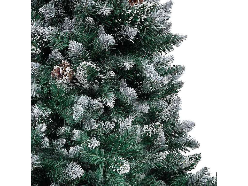 Arbre de Noël artificiel pré-éclairé/boules pommes de pin 150cm