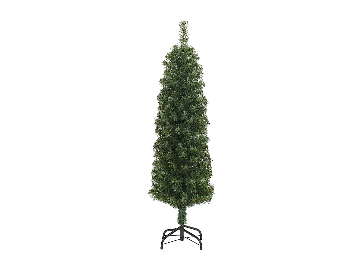 Sapin de Noël artificiel mince avec support vert 150 cm PVC