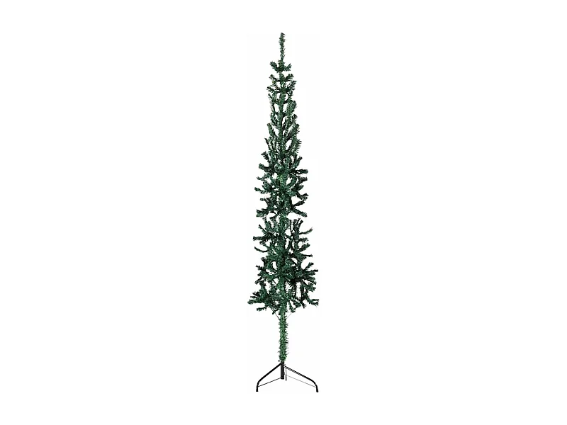 Kunstkerstboom half met standaard smal 150 cm groen