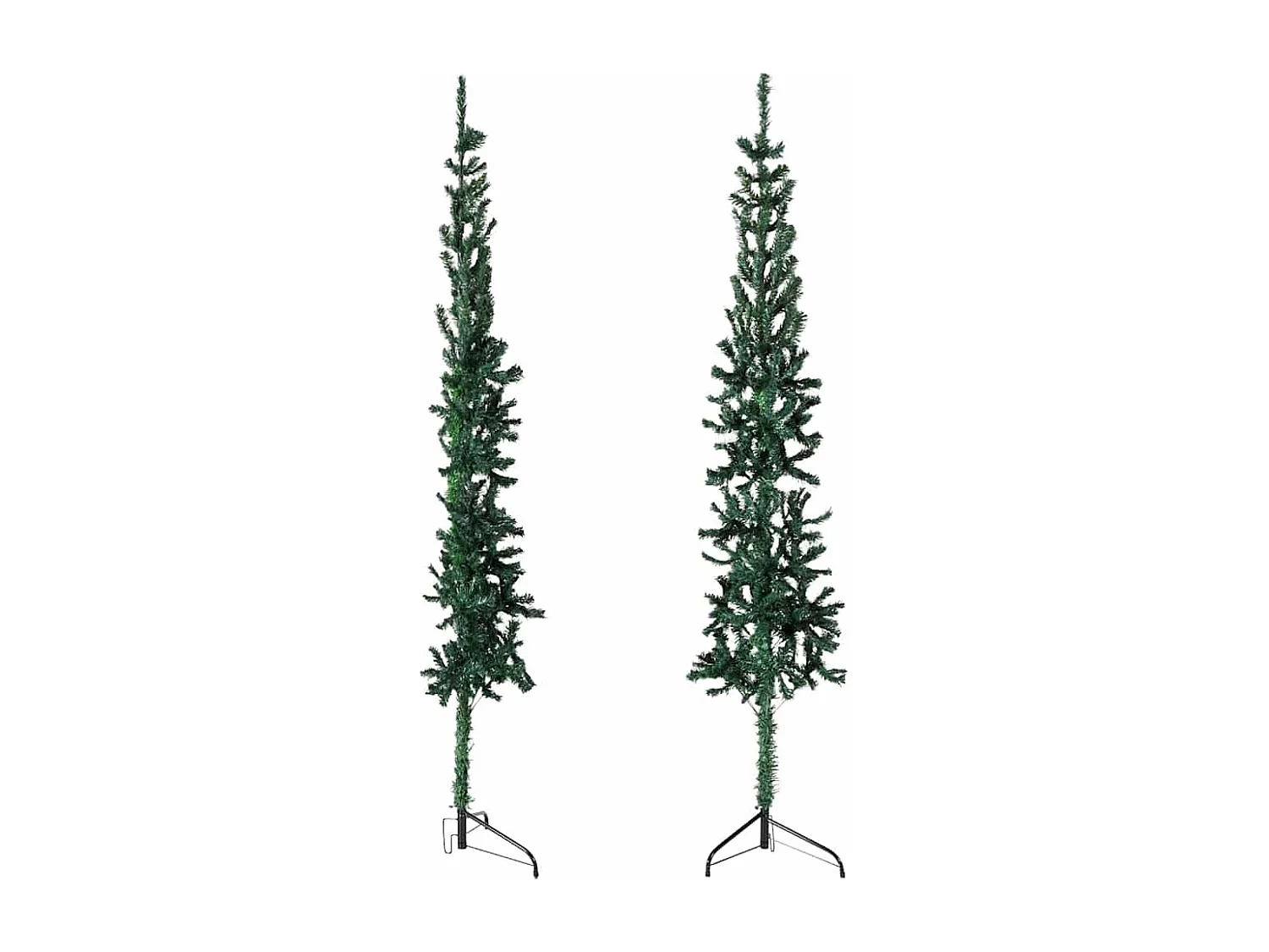 Kunstkerstboom half met standaard smal 150 cm groen