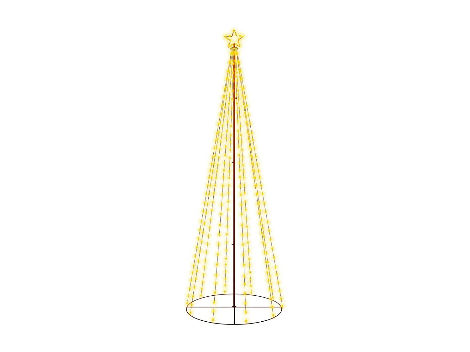 Árbol de Navidad cónico 310 LED blanco cálido 100x300 cm