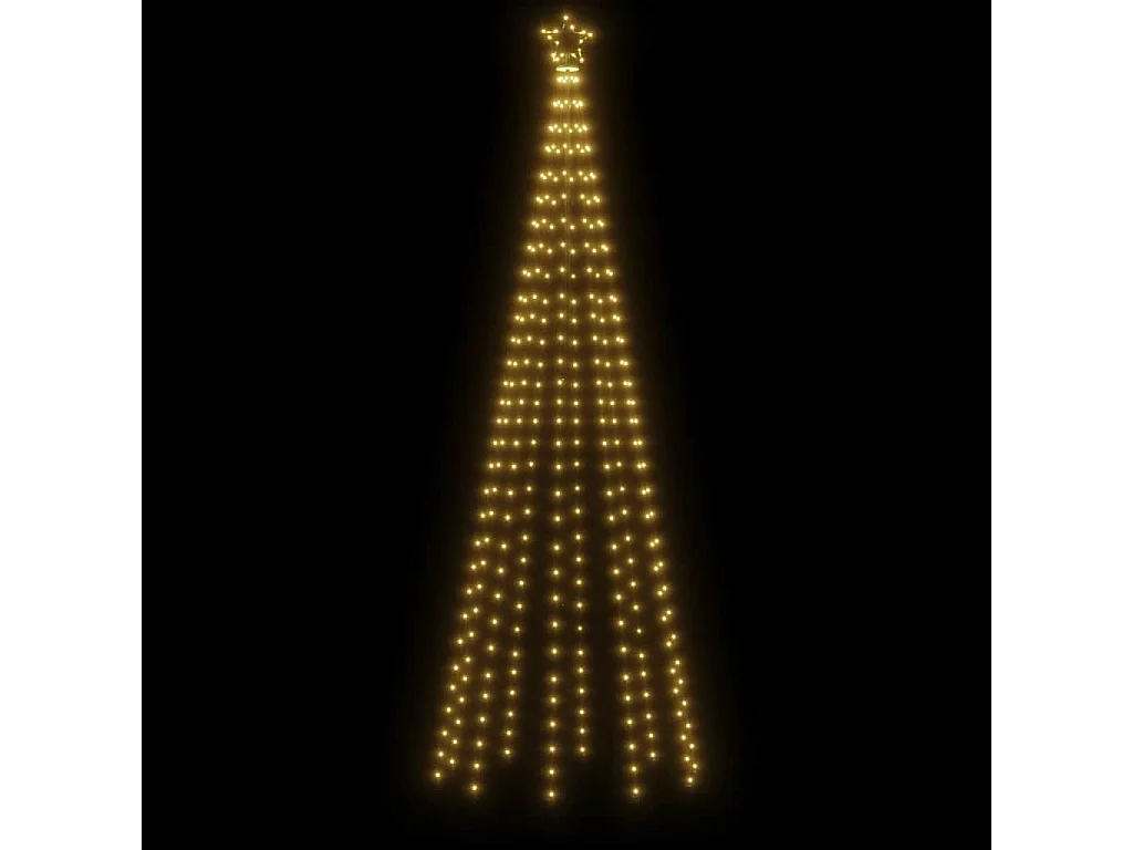 Árbol de Navidad cónico 310 LED blanco cálido 100x300 cm