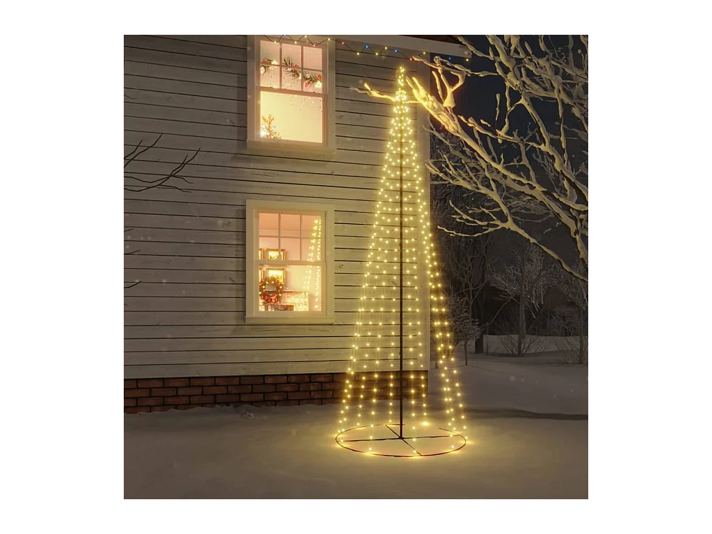 Arbre de Noël cône 310 LED Blanc chaud 100x300 cm