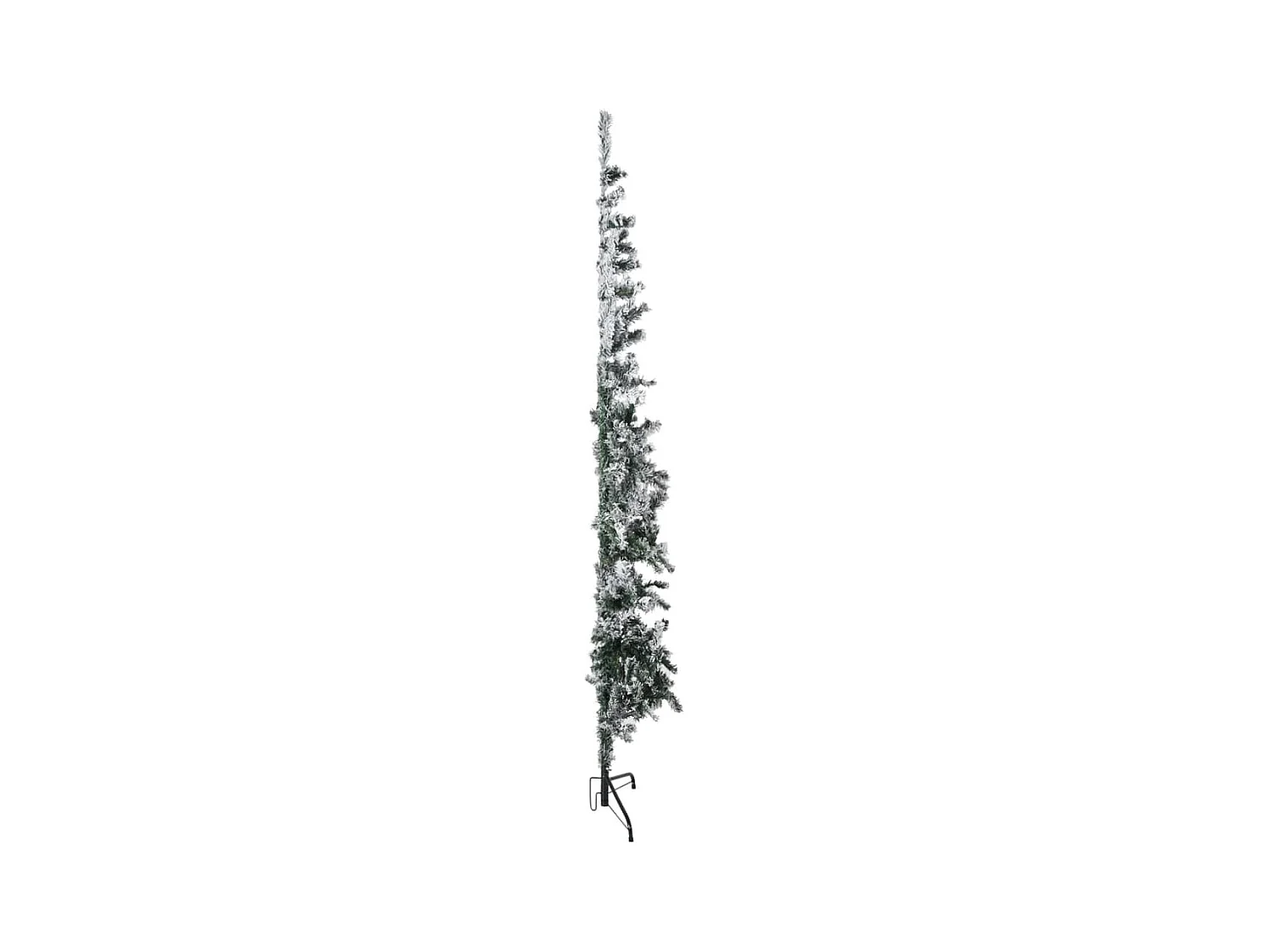 Kunstkerstboom half met sneeuw smal 240 cm