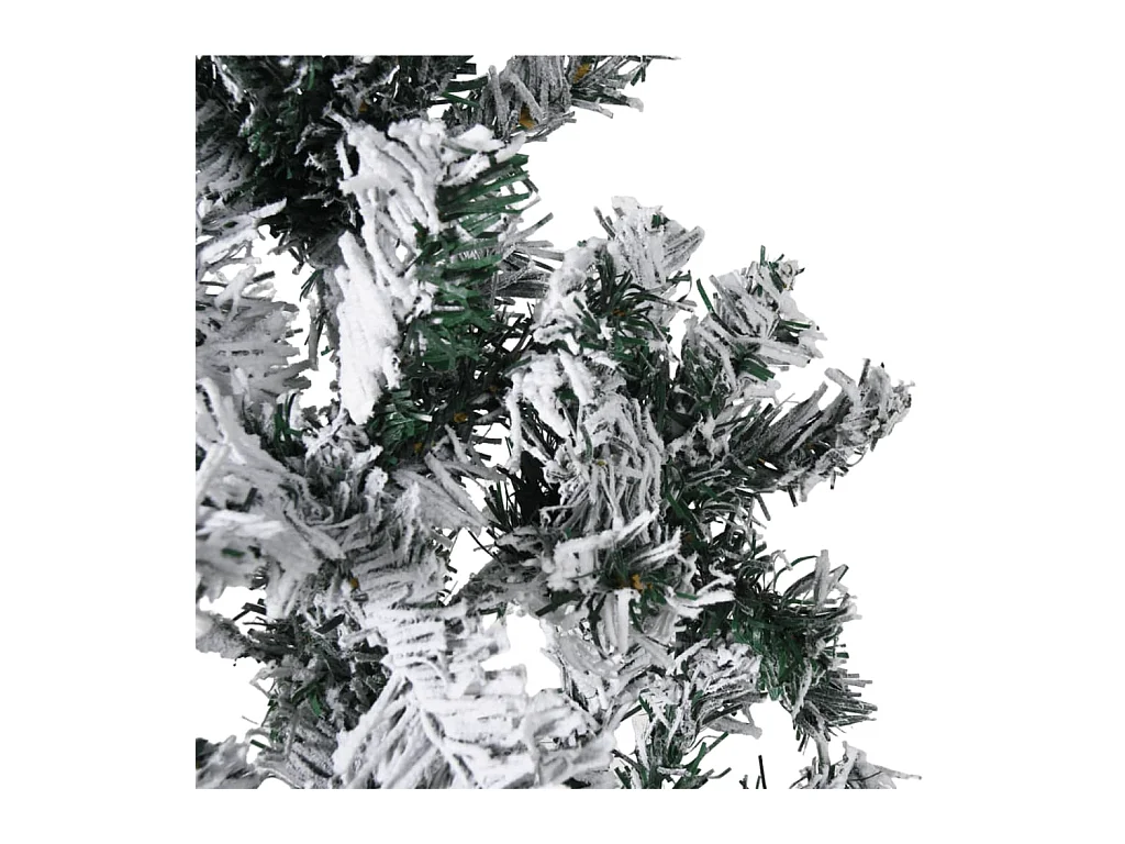 Kunstkerstboom half met sneeuw smal 240 cm