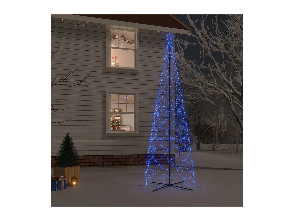 Arbre de Noël cône 1400 LED Bleues 160x500 cm