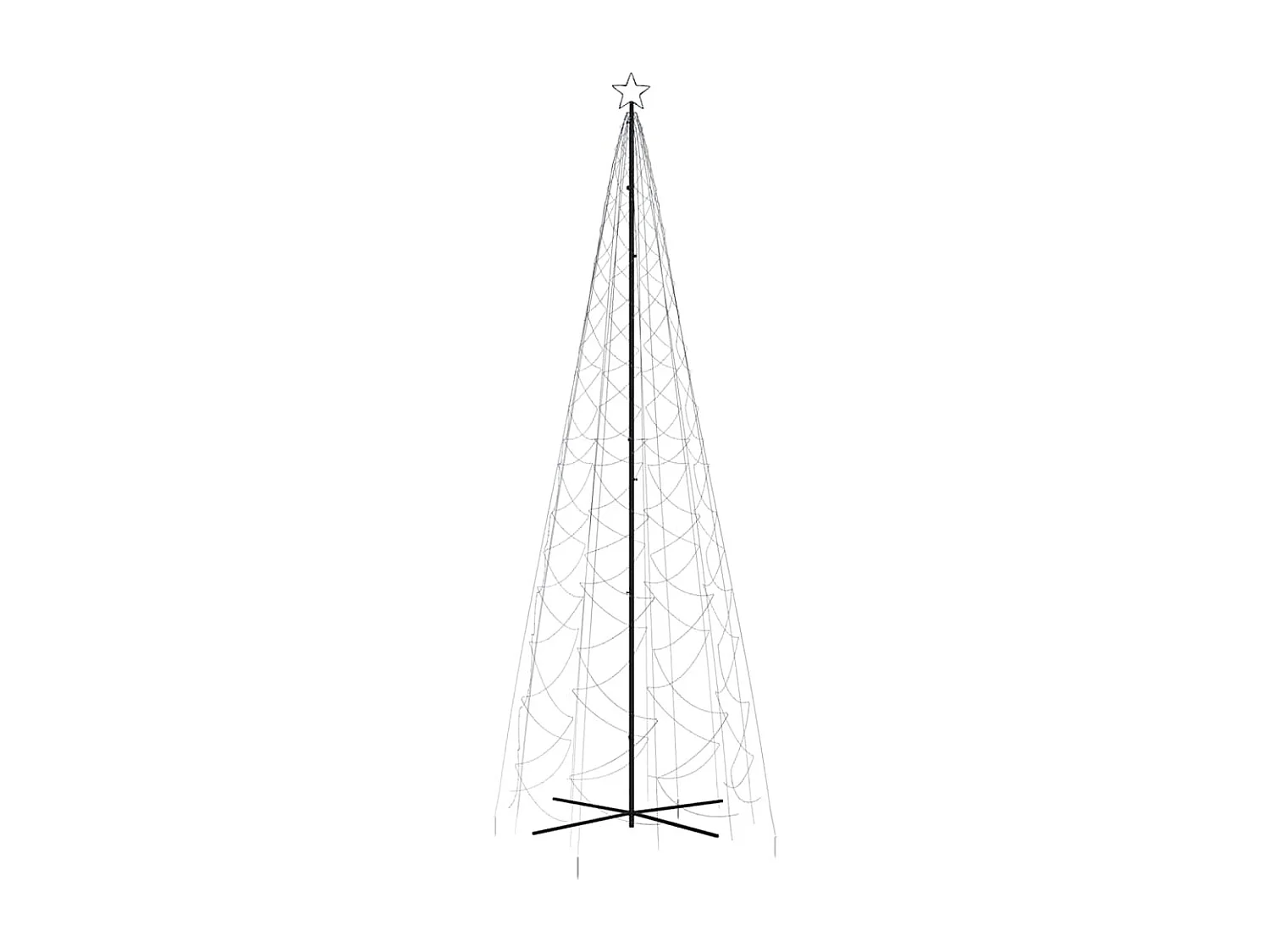 Arbre de Noël cône 1400 LED Bleues 160x500 cm
