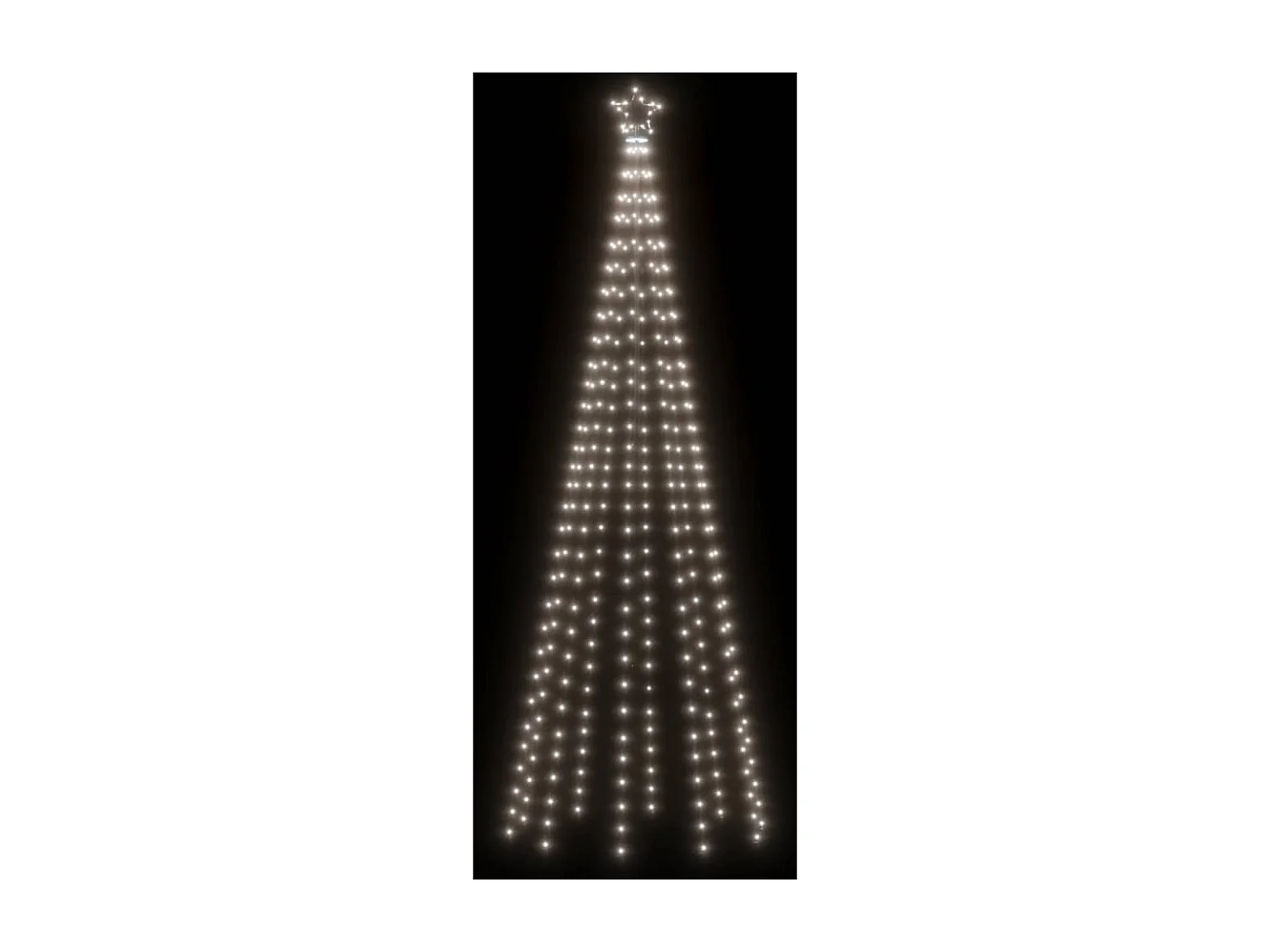 Kerstboom met grondpin 310 LED's koudwit 300 cm