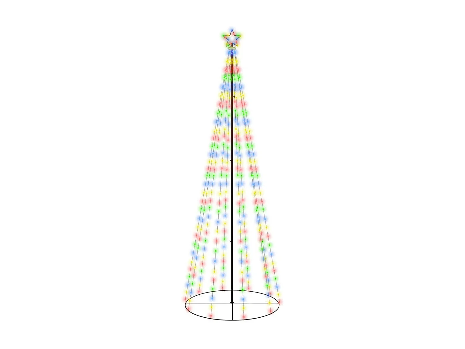 Arbre de Noël cône 310 LED Colorées 100x300 cm