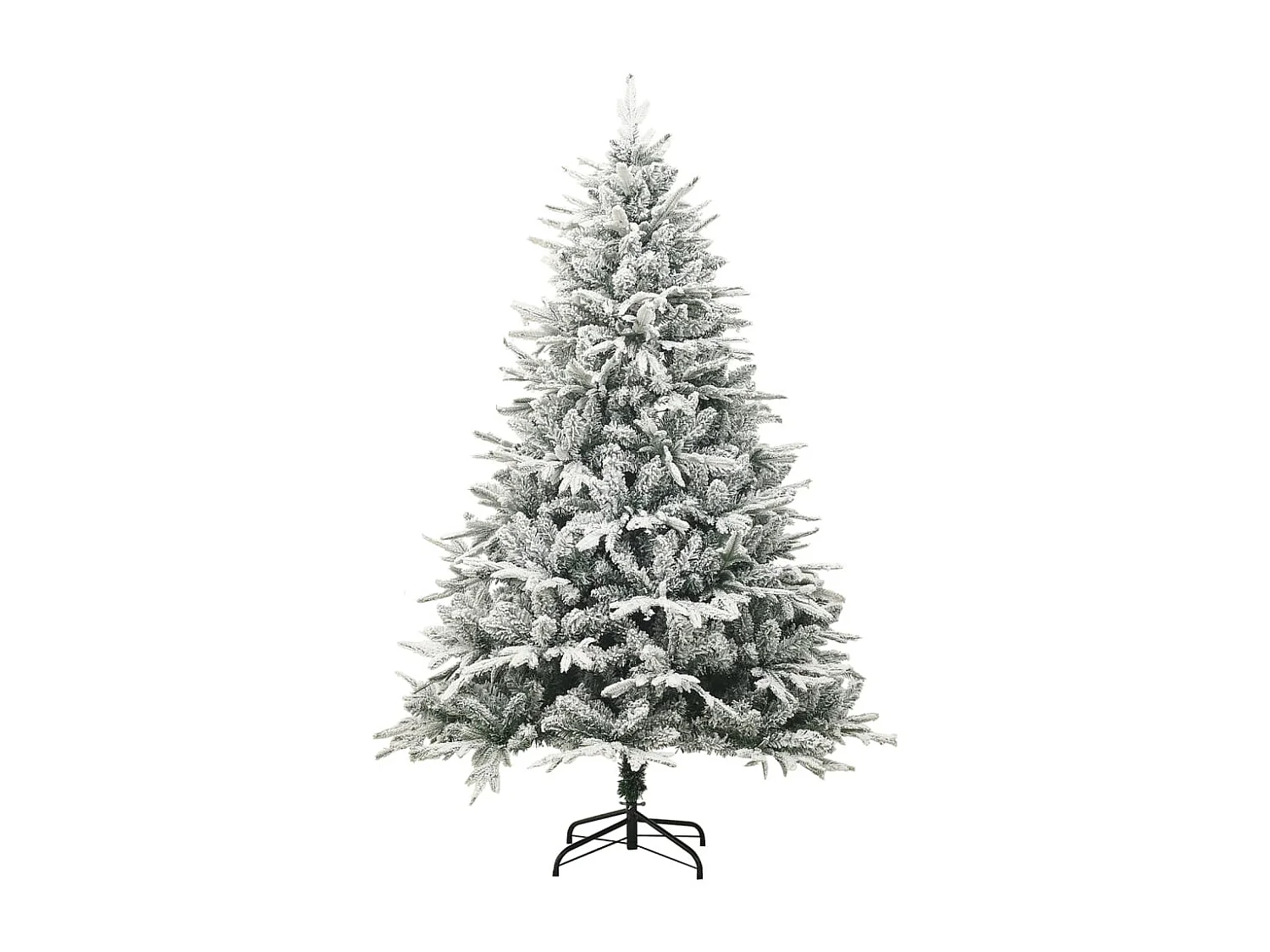 Sapin de Noël artificiel à flocons de neige Vert 210 cm PVC/PE