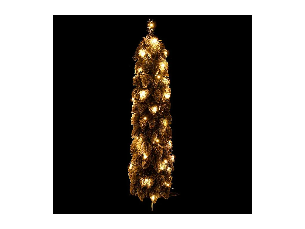 Sapin de Noël artificiel pré-éclairé avec 30 LED/neige floquée