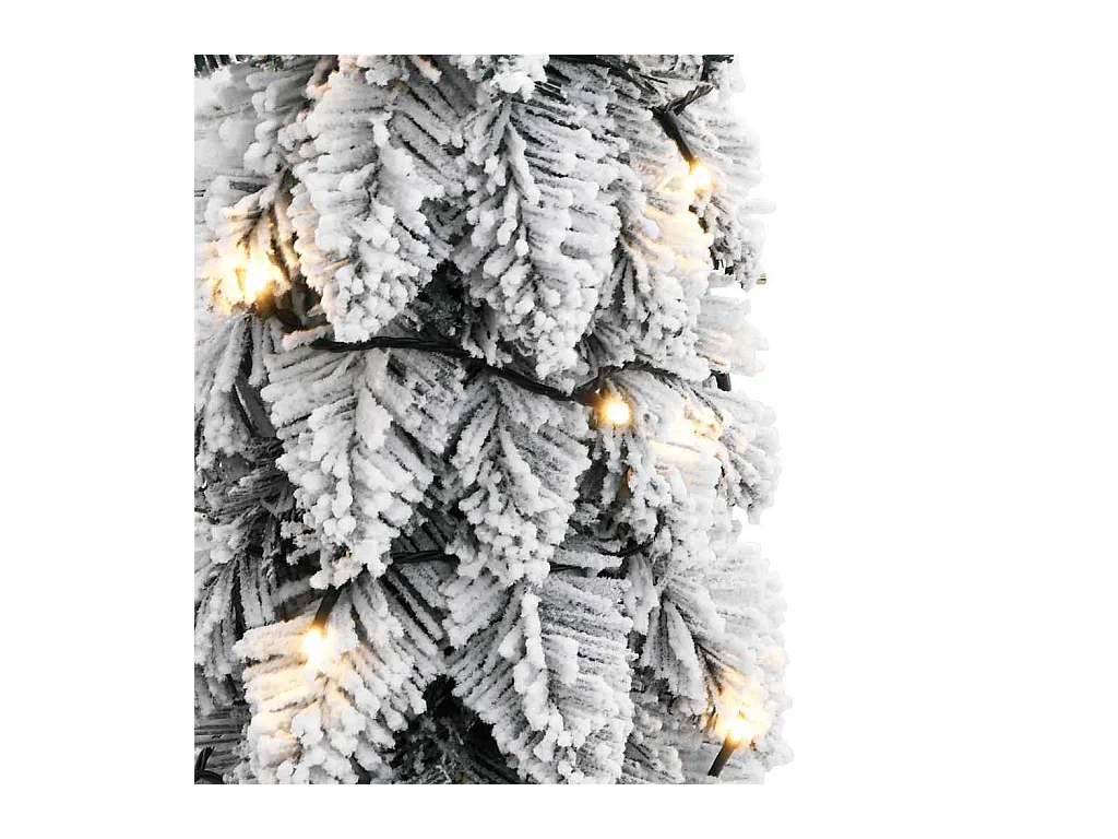 Sapin de Noël artificiel pré-éclairé avec 30 LED/neige floquée