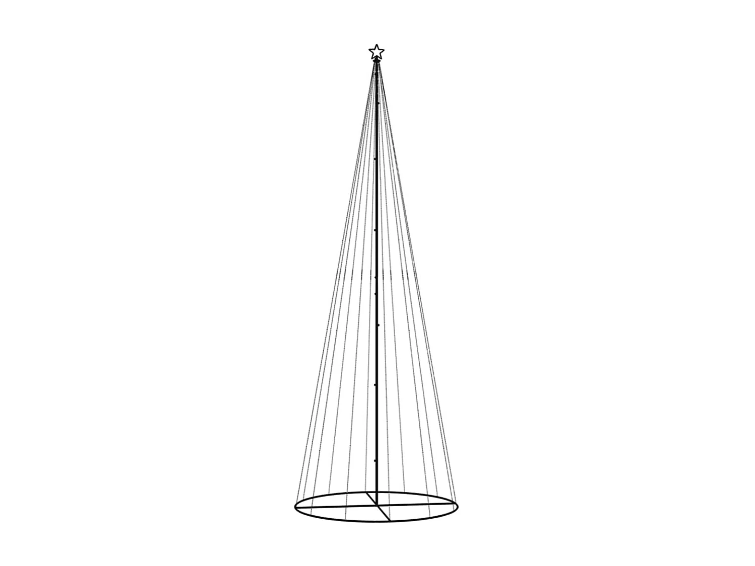 Arbre de Noël cône 732 LED Blanc froid 160x500 cm