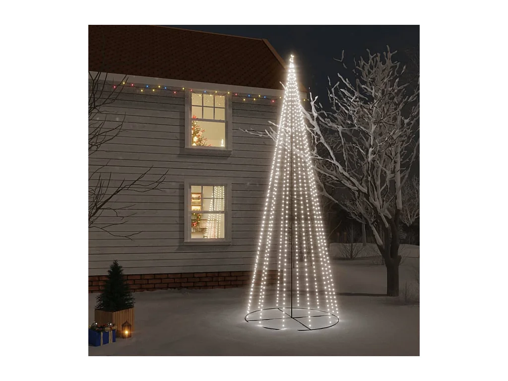 Arbre de Noël cône 732 LED Blanc froid 160x500 cm