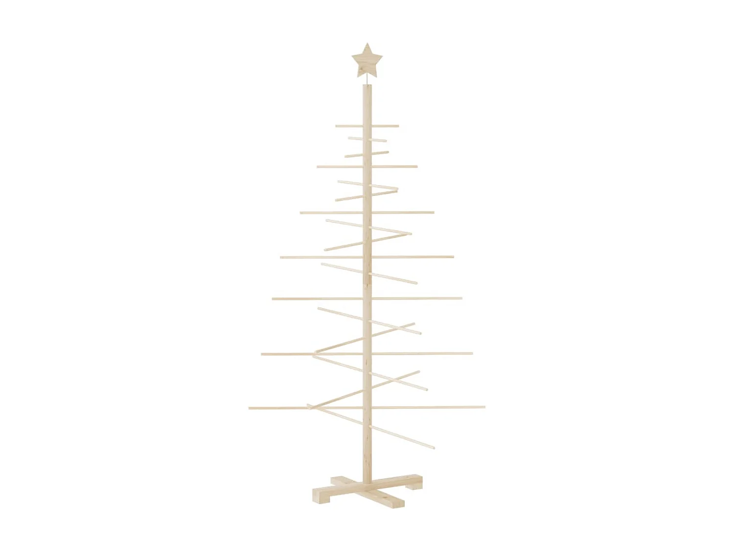 Arbre de Noël en bois pour décoration 150 cm bois massif de pin