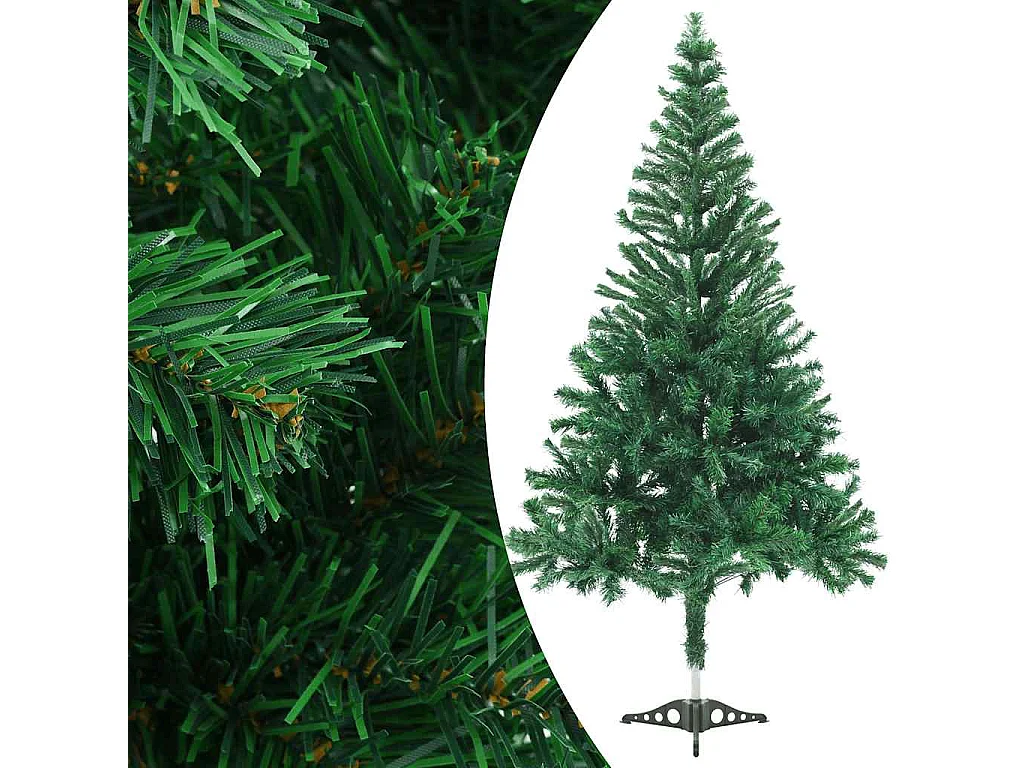 Árbol de Navidad artificial con luces y bolas 230 ramas 120 cm