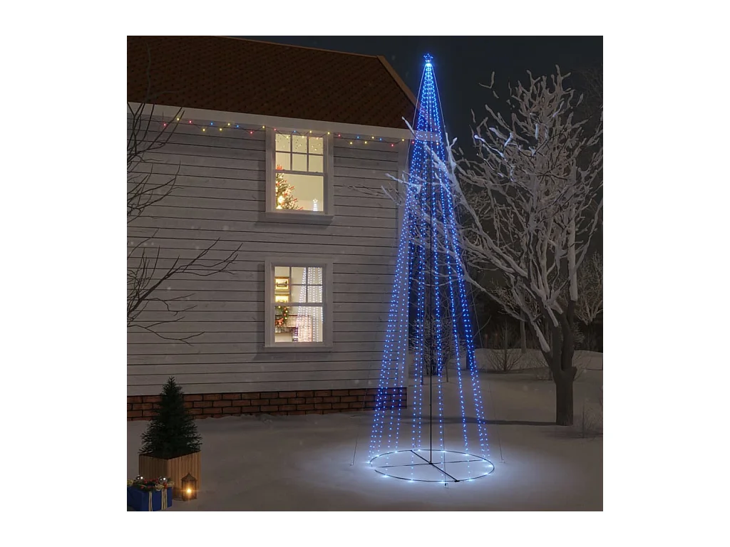 Árbol de Navidad cónico 1134 LED azul 230x800 cm
