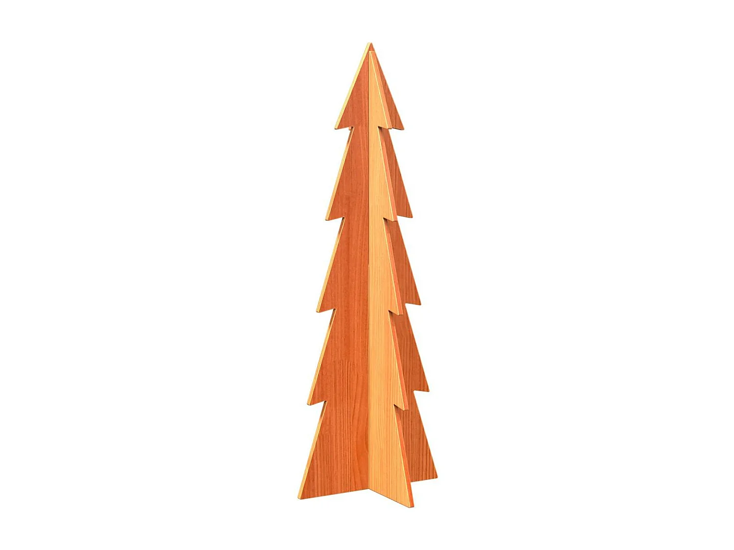 Arbre de Noël en bois pour décoration 112 cm bois de pin massif