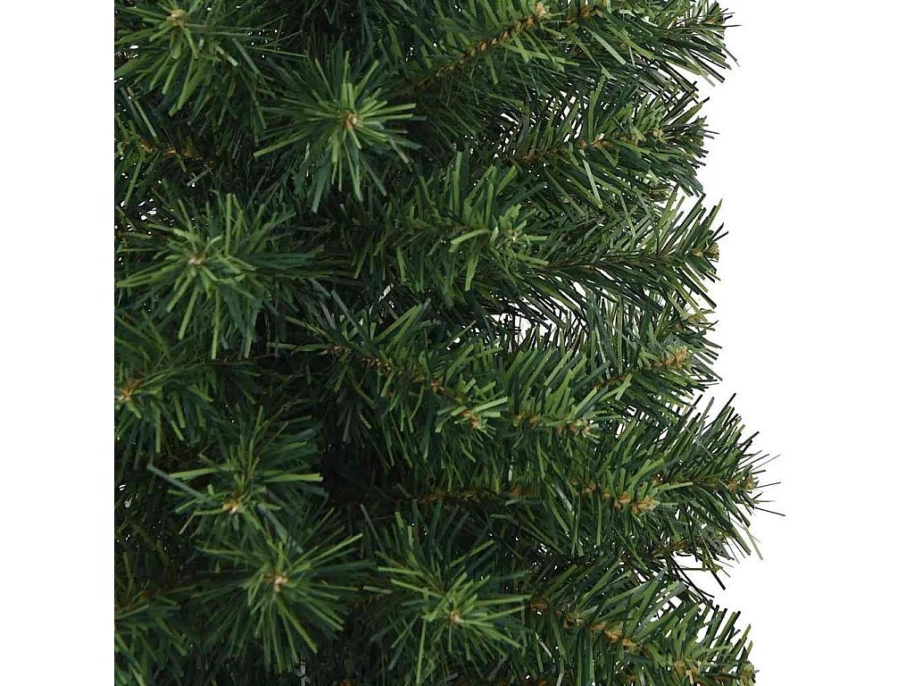 Sapin de Noël artificiel mince avec support vert 240 cm PVC