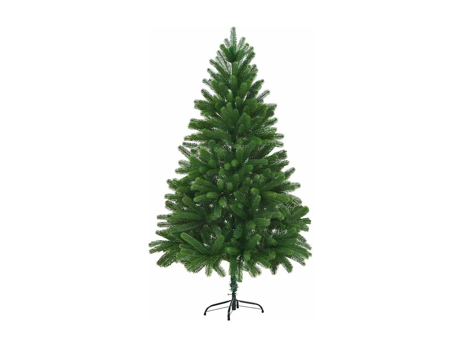 Árbol de Navidad artificial hojas realistas verde 210 cm