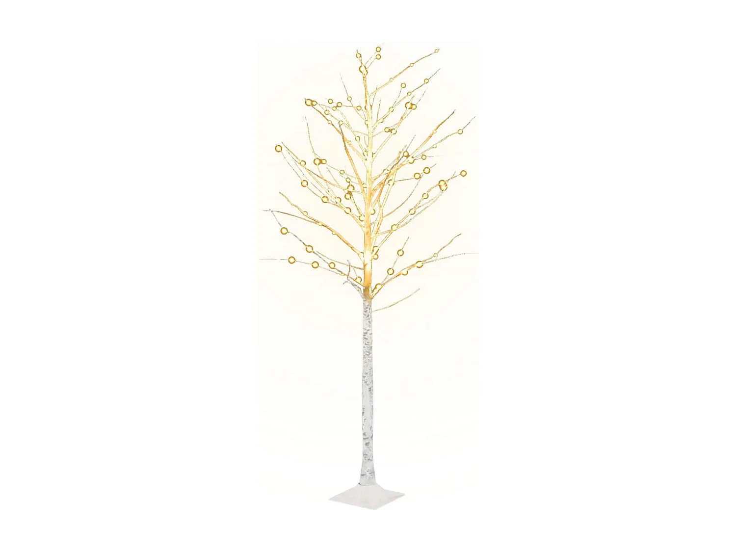 Bouleau blanc à LED 128 LED Blanc chaud 220 cm
