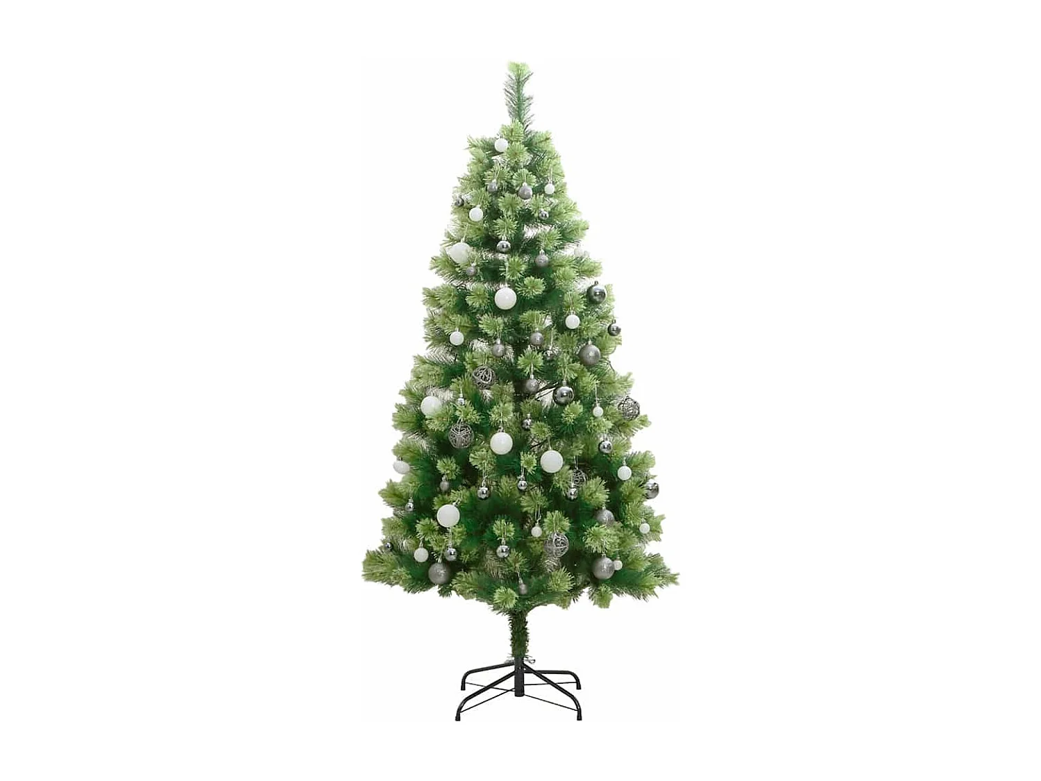 Sapin de Noël artificiel articulé 300 LED et boules 210 cm