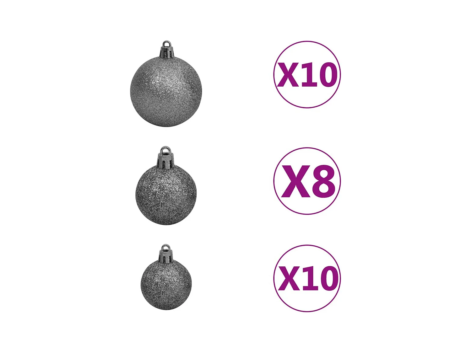 Kunstkerstboom met verlichting en kerstballen 210 cm PVC roze