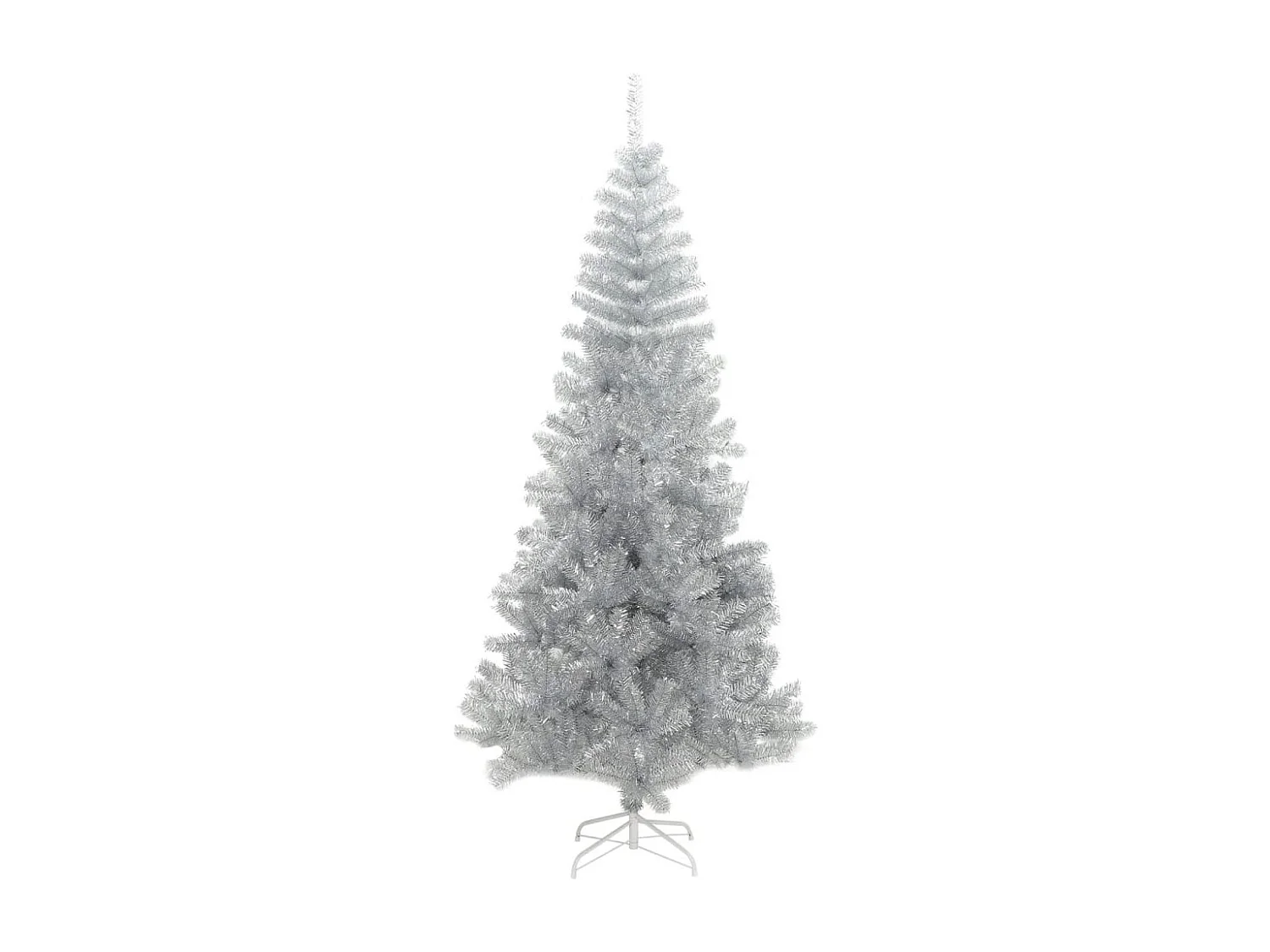 Árbol de Navidad artificial con soporte plateado PET 180 cm