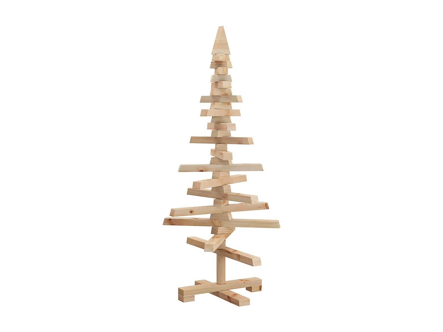 Arbre de Noël en bois pour décoration 90 cm bois massif de pin