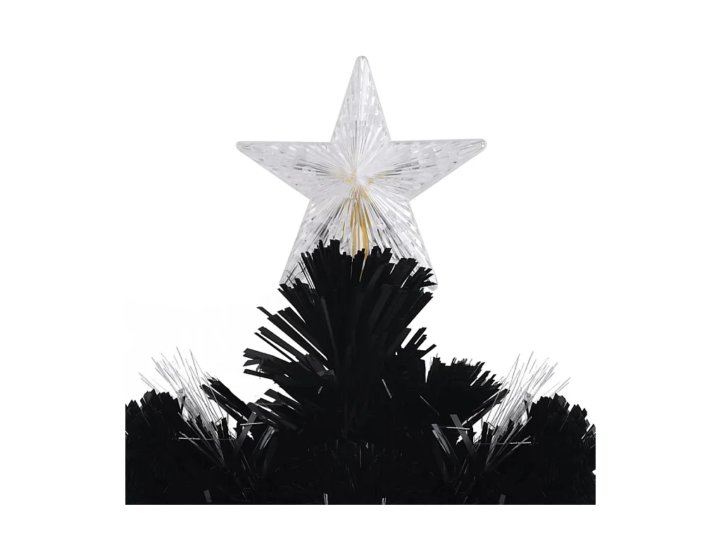 Sapin de Noël et flocons de neige LED Noir 240 cm Fibre optique