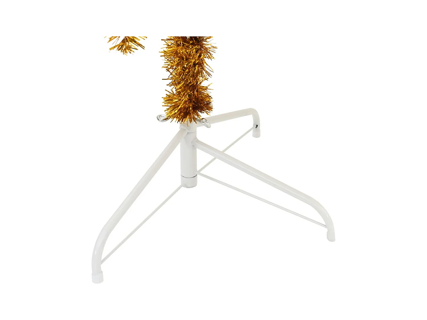 Demi sapin de Noël artificiel avec support Doré 210 cm PVC