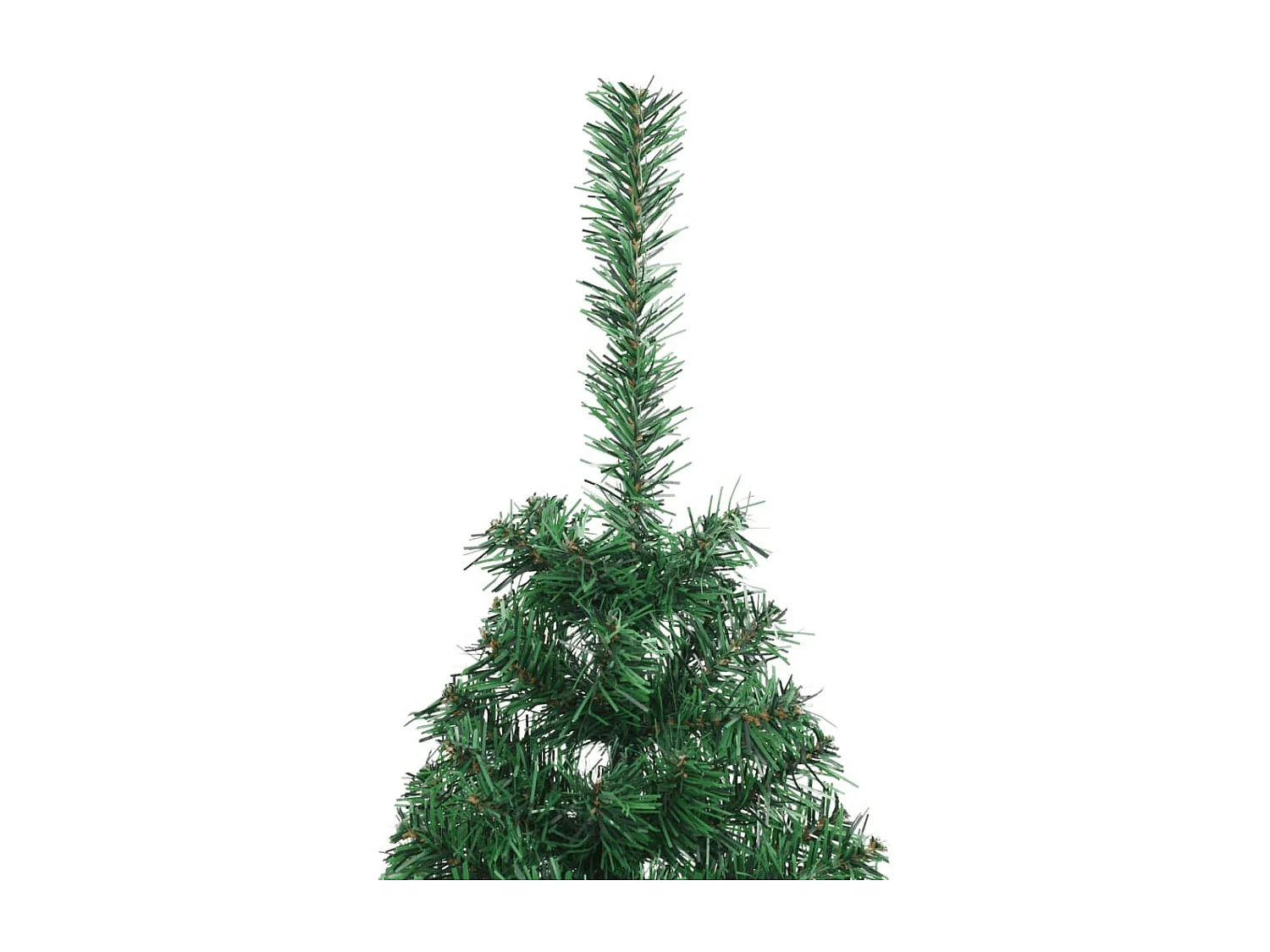 Sapin de Noël artificiel moitié avec support vert 120 cm PVC