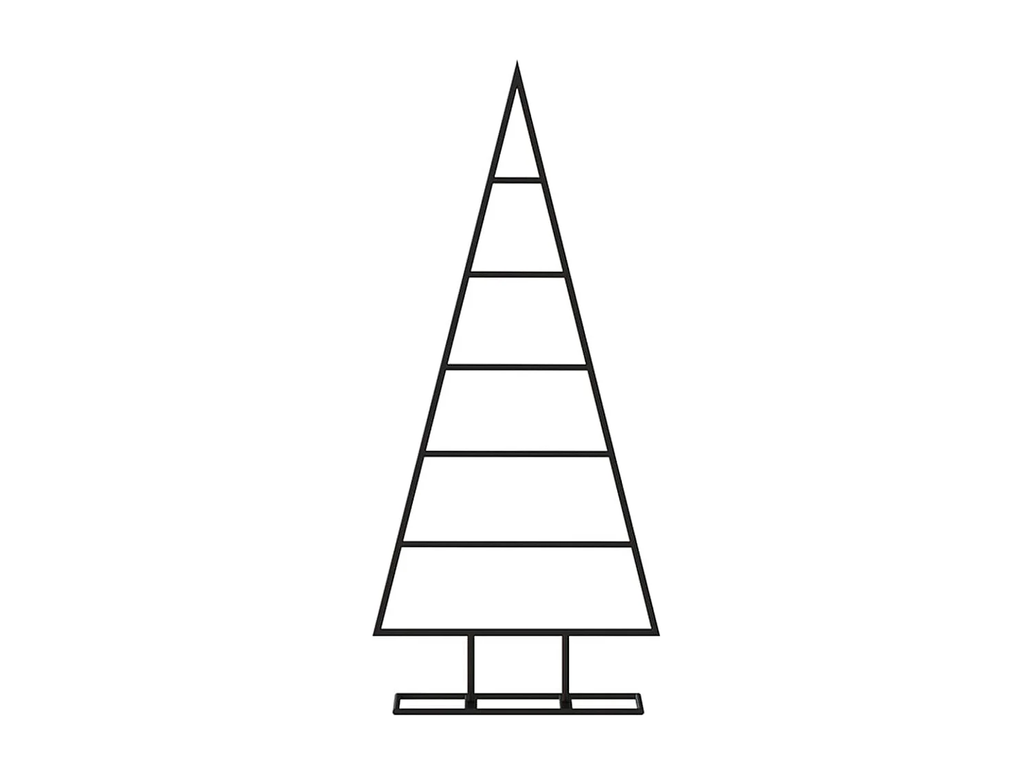 Arbre de Noël en métal pour décoration noir 90 cm