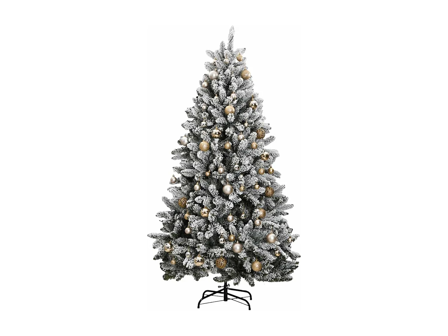Sapin de Noël artificiel articulé 300 LED et boules 180 cm