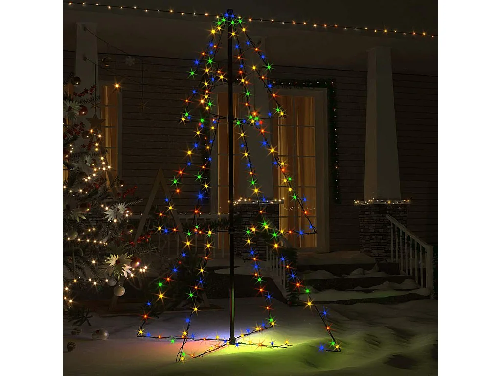 Arbre de Noël cône 200 LED d'intérieur/d'extérieur 98x150 cm