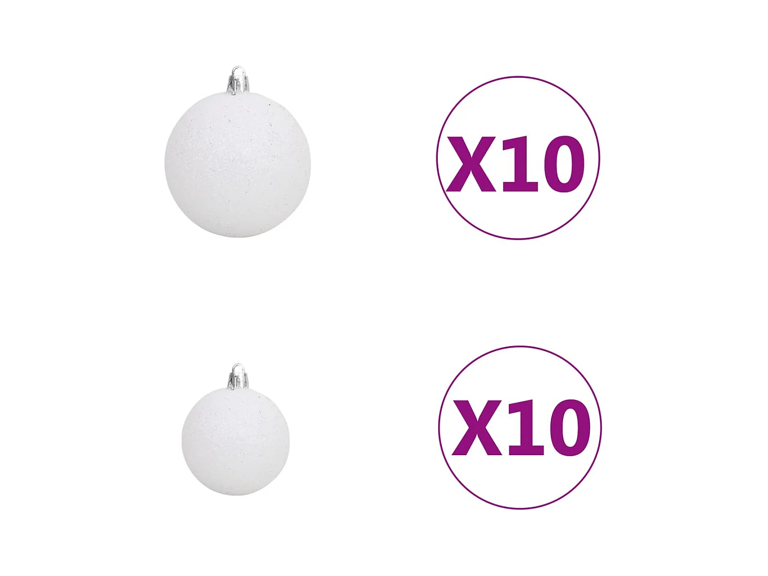 Arbre de Noël artificiel avec LED et boules Rose 240 cm PVC
