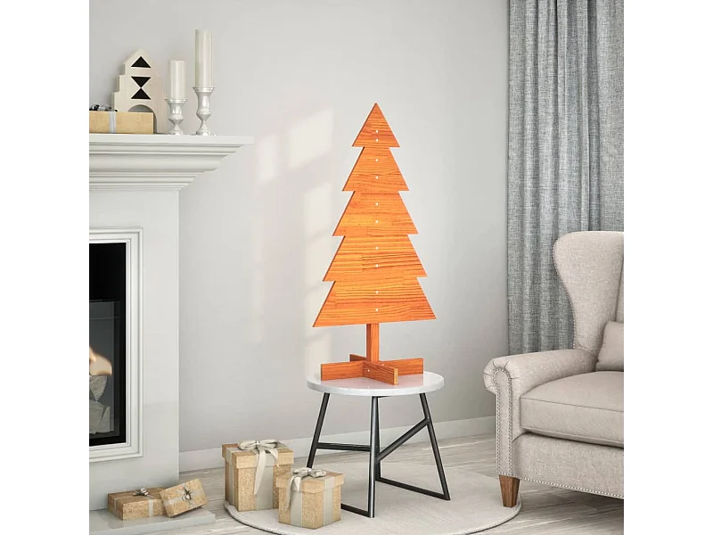 Arbre de Noël en bois pour décoration 100 cm bois de pin massif
