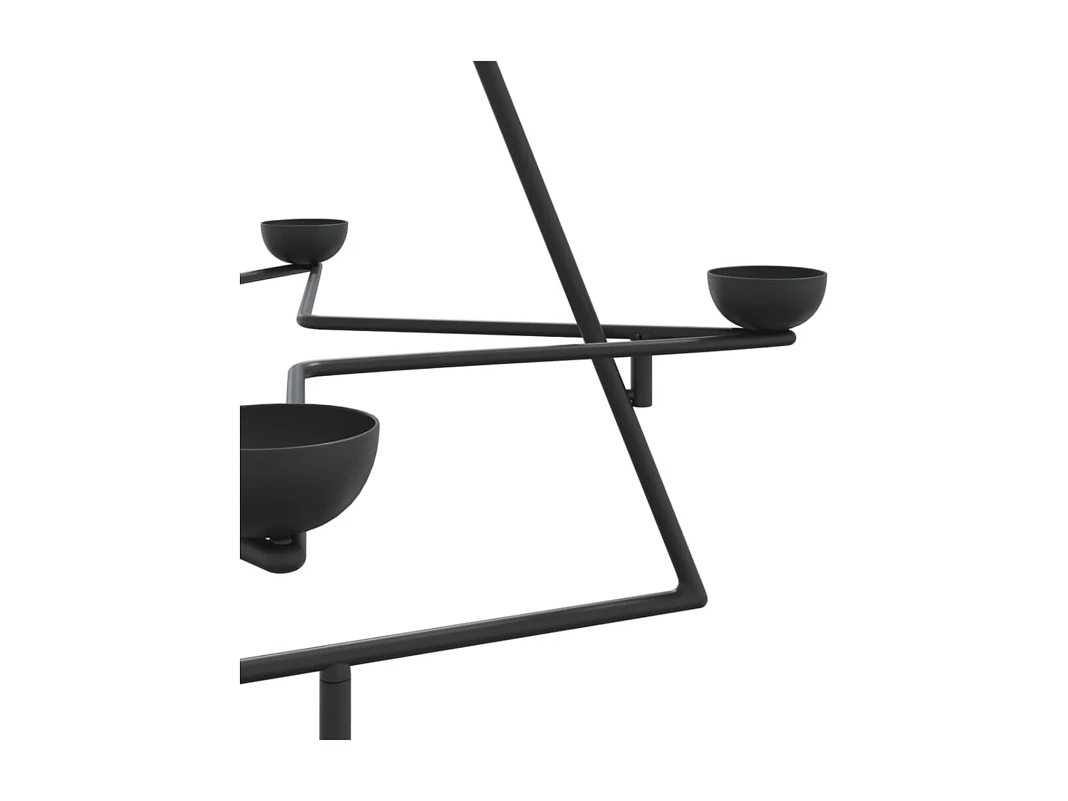 Arbre de Noël en métal pour décoration noir 75 cm