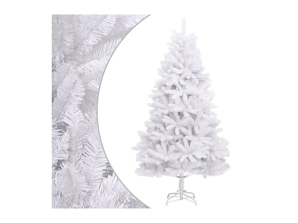 Árbol de Navidad artificial con bisagras y soporte blanco 300cm